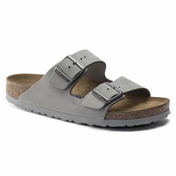 Dámské Arizona Birkenstock Soft Footbed Nubuck Læder Šedé | CZ 463KOR